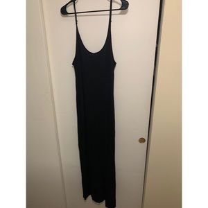 Black maxi tank top dress